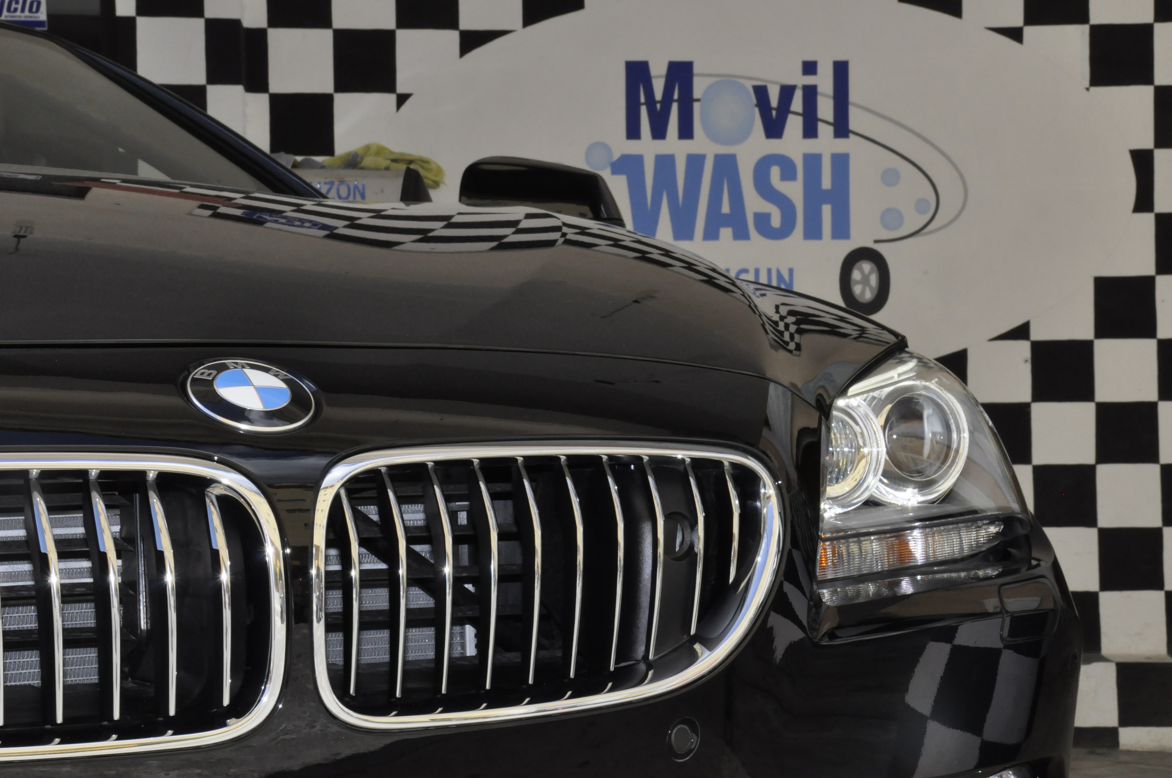 Parrilla BMW — detalle cromado impecable